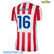 Camisa de time de futebol Atletico Madrid Nahuel Molina #16 Replicas 1º Equipamento Feminina 2025-26 Manga Curta